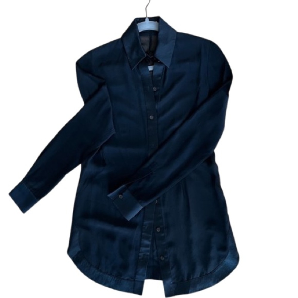 GIVENCHY sheer silk button-down blouse